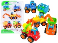 SET áut Traktor Bager Sklápač s pojazdom SET áut Traktor Bager Sklápač s pojazdom