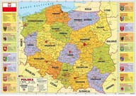Podložka na stôl obojstranná mapa Poľska Derform