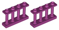 LEGO plot zábradlia 1x4x2 purpurová 2ks 15332 NOVINKA