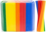 Farebné plastové slamky na pitie, 500 ks