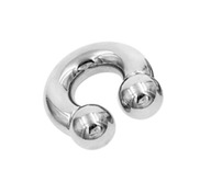 Hrubý strieborný kolík do podkovy, závažie z ocele - 10 mm Hrubý strieborný kolík do podkovy, závažie z ocele - 10 mm