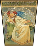 Obrazovka princezná Hyacinta Alfons Mucha Obrazovka princezná Hyacinta Alfons Mucha