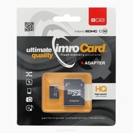 Pamäťová karta c10 imroCard microSDHC 8GB + adaptér