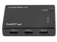 Splitter Switch 3 x HDMI HDMI Splitter Diaľkové ovládanie 4k