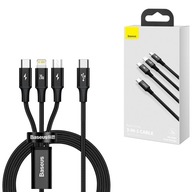 Baseus USB-C 3v1 microUSB Lightning USBC kábel 20W