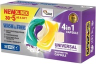 Wash&Free 4v1 Universal Laundry Capsules – Jazmín a Levanduľa – 35 kusov Wash&Free 4v1 Universal Laundry Capsules – Jazmín a Levanduľa – 35 kusov
