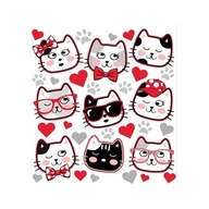 ŠKVRNY zdobiace oblečenie CATS faces KITTY nášivky ŠKVRNY zdobiace oblečenie CATS faces KITTY nášivky