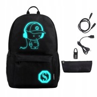 ŠKOLSKÝ BATOH, SVIETIACE POUZDRO PRE MLADÝCH, USB ŠKOLSKÝ BATOH, SVIETIACE POUZDRO PRE MLADÝCH, USB