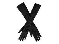Karnevalové rukavice, čierne, dlhé, 39 cm