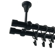 STROPNÁ ZÁCLONA TYČ ČIERNA 19+19mm LUNA 120cm STROPNÁ ZÁCLONA TYČ ČIERNA 19+19mm LUNA 120cm