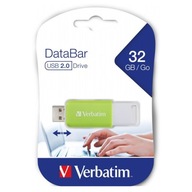 USB flash disk Verbatim, USB 2.0, 32 GB, DataBar, zelený, 49454, na archív USB flash disk Verbatim, USB 2.0, 32 GB, DataBar, zelený, 49454, na archív