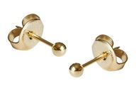 Náušnice na piercing do uší Studex 7531-0300 Gold Balls Balls 2 ks