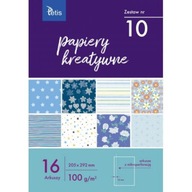 Zápisník farebných dekoratívnych papierov 16 listov Zápisník farebných dekoratívnych papierov 16 listov
