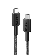Kábel Anker 322 USB-C na USB-C 0,9 ​​m čierny