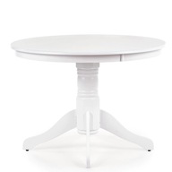 Okrúhly biely kuchynský stôl do jedálne Glamour