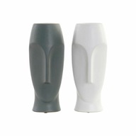 Váza DKD Home Decor Face Ceramic Grey White 13