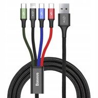 Baseus 4v1 micro USB C Lightning kábel 3,5A 1,2m