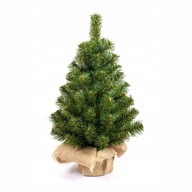 Malý umelý vianočný stromček, 50 cm + juta