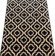 Moderný koberec - ďatelina čierne zlato 120x160