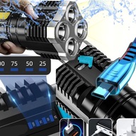 USB TAKTICKÉ VYHĽADÁVACIE SVETLO VÝKONNÉ 5 LED VOJENSKÉ