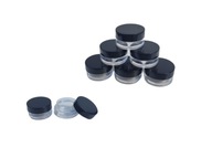 Nádoby tégliky 5 ml 100 ks Čierny uzáver Nádoby tégliky 5 ml 100 ks Čierny uzáver