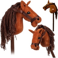 Kôň na palici Plyšová konská hlava s hrivou Konský zvuk