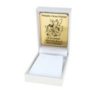 Biela kožená krabička, GRAVÍROVANIE, krst, prijímanie Biela kožená krabička, GRAVÍROVANIE, krst, prijímanie