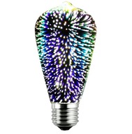 E27 LED ozdobná 3D girlandová žiarovka, modrá E27 LED ozdobná 3D girlandová žiarovka, modrá
