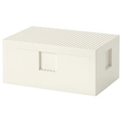 IKEA BYGGLEK LEGO krabica s vekom biela 26x18x12 cm