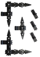 Kovaný uhlový pánt 300 mm Čierny, 3 kusy. Kovaný uhlový pánt 300 mm Čierny, 3 kusy.
