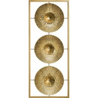 Kovová nástenná dekorácia 25x61 cm zlatý glamour