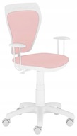 Detská otočná stolička Ministyle-W bielo-lososová
