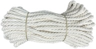Plachetnícka konštrukcia Bavlnené lano Kučeravé Prírodné Biele ECO 10mm 25m