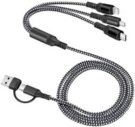 USB-C 5v1 USB-C Lightning microUSB kábel 1,2m USB-C 5v1 USB-C Lightning microUSB kábel 1,2m