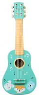 Drevená gitara pre deti veľká 6-strunová roztomilá!