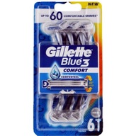 Gillette Blue 3 Comfort jednorázové holiace strojčeky 6 ks.