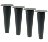 4 x nohy drevené nohy 10 cm s antracitovými plátmi 4 x nohy drevené nohy 10 cm s antracitovými plátmi