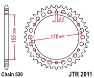 Zadné ozubené koleso Jt 4392 43 Triumph 1000 Jtr2011,43 Zadné ozubené koleso Jt 4392 43 Triumph 1000 Jtr2011,43