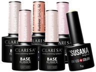 CLARESA GUMA ZÁKLADNÁ SADA 5 + 1 SUSANA HYBRID POLISH mix farieb CLARESA GUMA ZÁKLADNÁ SADA 5 + 1 SUSANA HYBRID POLISH mix farieb