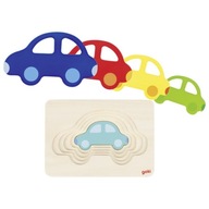 Drevené puzzle Cars Goki Toy pre chlapca Drevené puzzle Cars Goki Toy pre chlapca