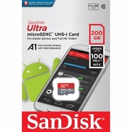 SANDISK 200 GB micro SDXC UHS-I A1 ULTRA 100 MB + SD