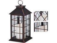 Ozdobný lampáš Lucerna 29 x 14 x 14 cm s LED sviečkou 11 cm - 2 VZORY Ozdobný lampáš Lucerna 29 x 14 x 14 cm s LED sviečkou 11 cm - 2 VZORY