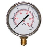 GLYCERÍNOVÝ MANOMETER 100 mm DNO 1/2 10 BAROVÉ HODINY