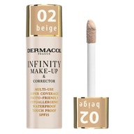Dermacol Infinity Make-up Highly Covering Concealer Foundation with Puppet 02 Beige Dermacol Infinity Make-up Highly Covering Concealer Foundation with Puppet 02 Beige