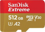 Extreme MicroSDXC 512 GB Class 10 UHSI/U3 A2 V30