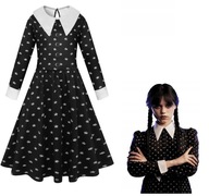 STREDA ADDAMS VZOR ŠATY HALLOWEENSKÝ KOSTÝM 140 STREDA ADDAMS VZOR ŠATY HALLOWEENSKÝ KOSTÝM 140