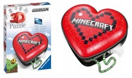 3D puzzle Heart Minecraft Box 54ks.