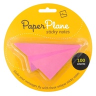 Papierové lietadlo - lepiace papieriky - ružové
