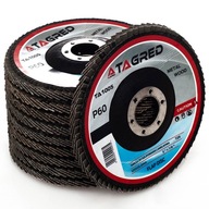100x BRÚSNY KOTÚČ KLAPKA KOLESO 125 MM P60 100x BRÚSNY KOTÚČ KLAPKA KOLESO 125 MM P60