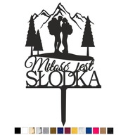 Topper na svadobnú tortu Láska je sladký HORSKÝ pár v horách Topper na svadobnú tortu Láska je sladký HORSKÝ pár v horách